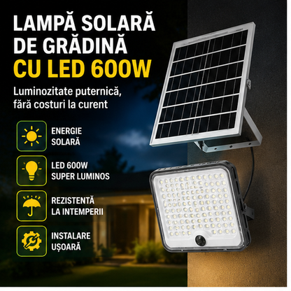 Lampi Solare de Gradina cu LED 600W - Iluminare Eficienta