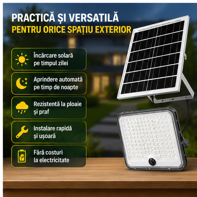 Lampi Solare de Gradina cu LED 600W - Iluminare Eficienta