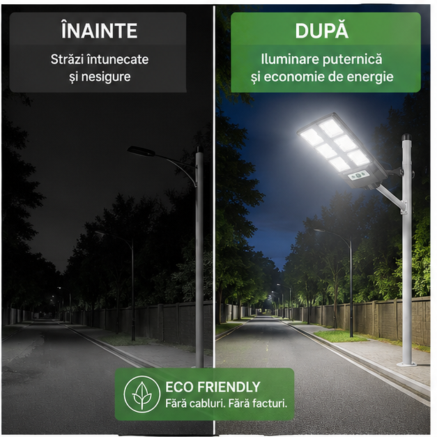 Lampa Solara Stradala cu Panou si Telecomanda - 35 RON