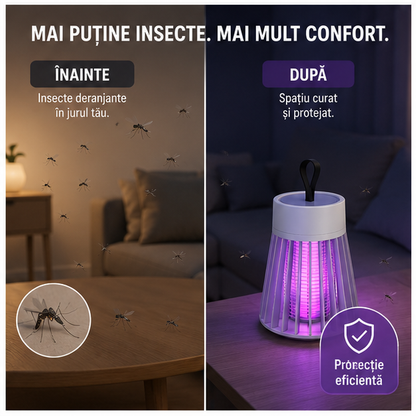 Lampa UV Anti Insecte Reîncărcabilă - Protecție Eficientă