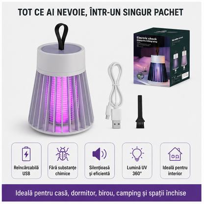 Lampa UV Anti Insecte Reîncărcabilă - Protecție Eficientă