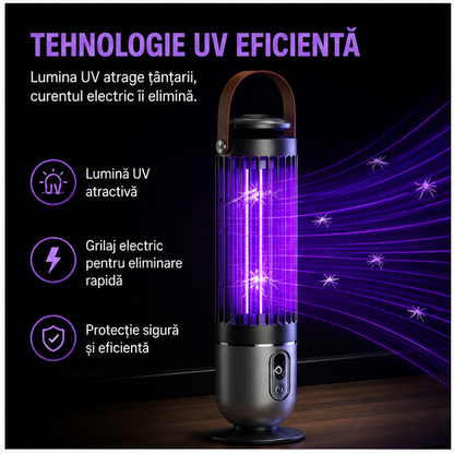 Lampa Anti-Țânțari UV Portabilă cu Încărcare Type-C