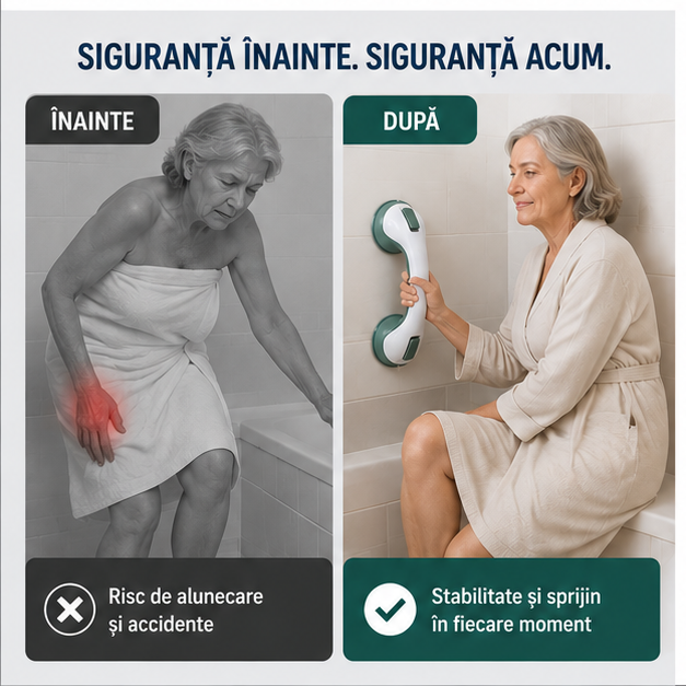 Maner de Siguranță pentru Baie - Raft Depozitare 3 Etaje
