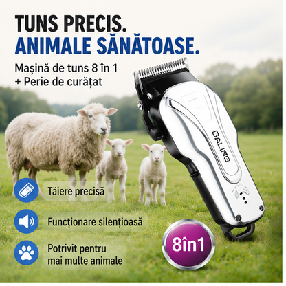 Mașină de tuns animale 8 în 1 + Perie de curățat blănița