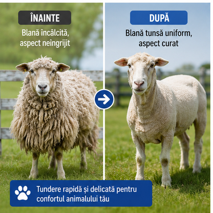 Mașină de tuns animale 8 în 1 + Perie de curățat blănița