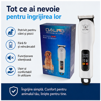 Aparat tuns caini si pisici fara fir reincarcabil D 16
