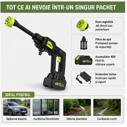 Pistol de Apă cu Presiune 48V cu 1 Acumulator
