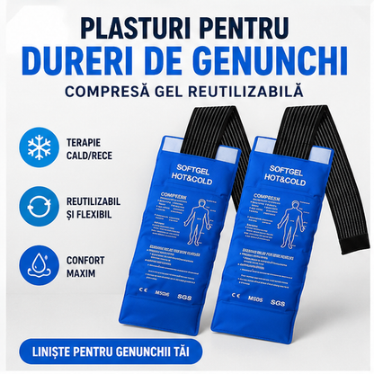 Plasturi pentru Dureri de Genunchi - Compresă Gel Reutilizabilă