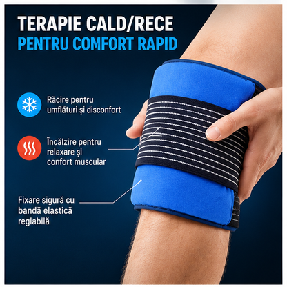 Plasturi pentru Dureri de Genunchi - Compresă Gel Reutilizabilă