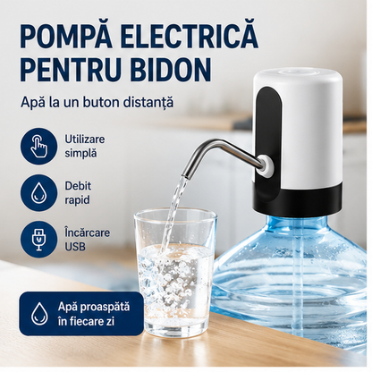 Pompa Electrica pentru Bidon - Incarcare Rapida si Usoara