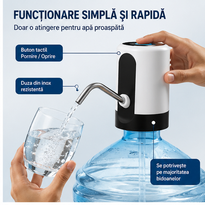 Pompa Electrica pentru Bidon - Incarcare Rapida si Usoara