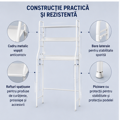 Raft Depozitare peste Toaleta/Masina de Spalat - 45 RON