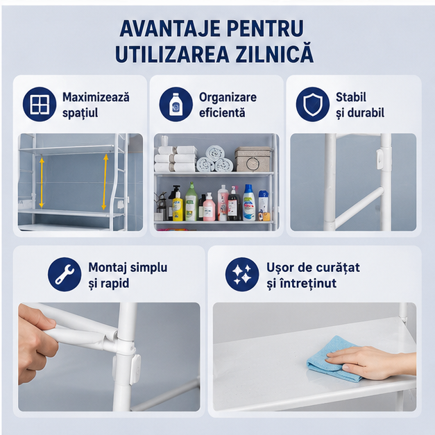 Raft Depozitare peste Toaleta/Masina de Spalat - 45 RON