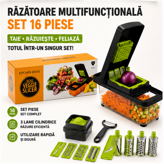 Razatoare Multifunctionala Set 16 Piese - Kit Complet Bucatarie