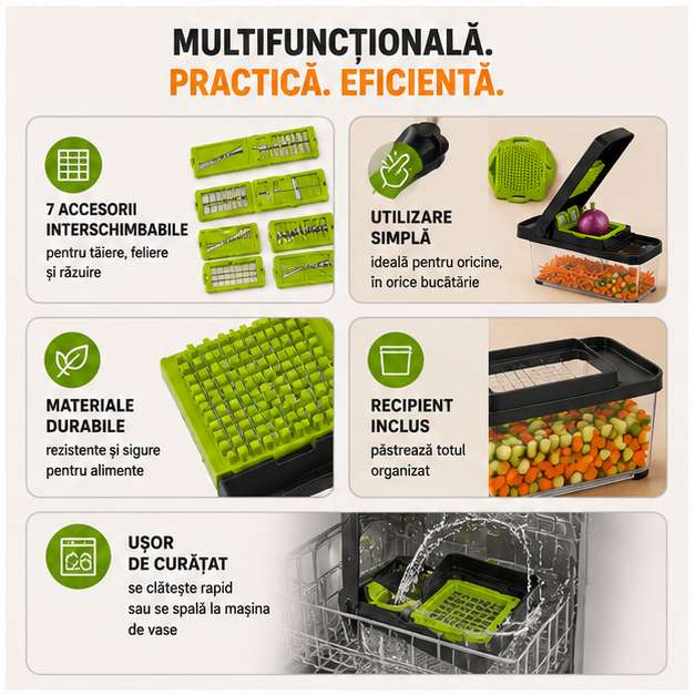 Razatoare Multifunctionala Set 16 Piese - Kit Complet Bucatarie