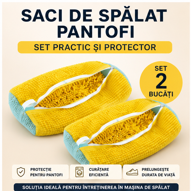 Saci de Spălat Pantofi - Set Practic și Protector