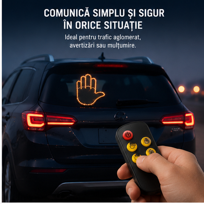 Semn LED cu Telecomandă pentru Mașină - 25 RON