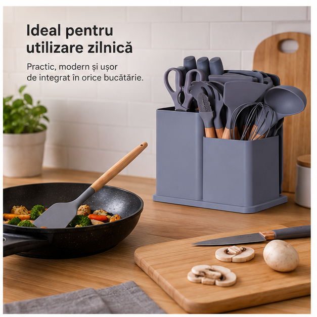 Set Ustensile de Bucătărie din Silicon - 45 RON