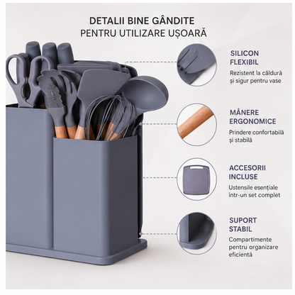Set Ustensile de Bucătărie din Silicon - 45 RON