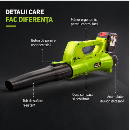 Suflanta de Frunze Electrica cu 2 Acumulatori 170W