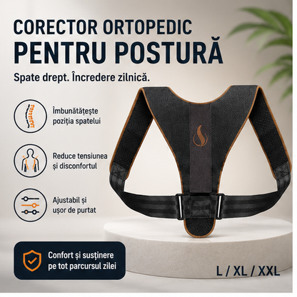 Suport Corector Ortopedic pentru Postură – Susținere Spate și Corectare Postură, Unisex L / XL / XXL
