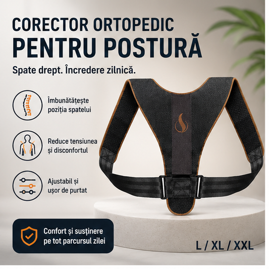Suport Corector Ortopedic pentru Postură – Susținere Spate și Corectare Postură, Unisex L / XL / XXL