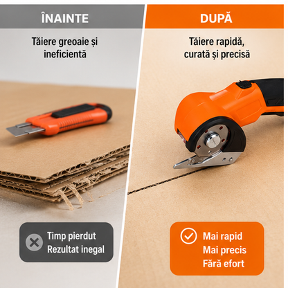 Tăietor Electric de Carton cu Blocare de Siguranță – Precizie și Confort pentru Tăieri Rapide