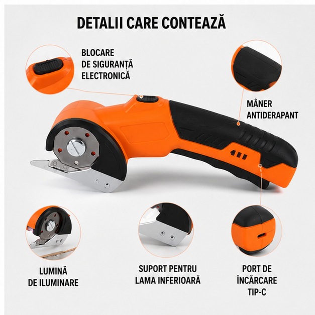 Tăietor Electric de Carton cu Blocare de Siguranță – Precizie și Confort pentru Tăieri Rapide