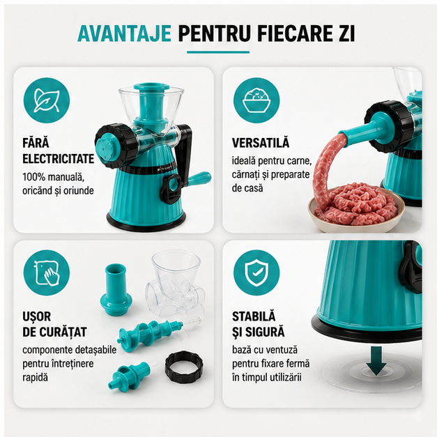 Masina Universala de Tocat Carne Manuala