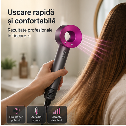 Uscator de Par 5 IN 1 Ultrasonic cu 3 Trepte Viteza Aer Cald/Rece
