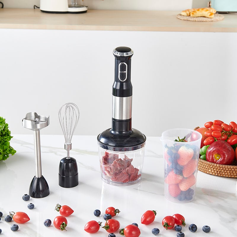 Set blender de mana 4 in 1, 800W JRH multiStick Inox, Acceso