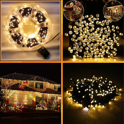 Instalație 100 metri - alb, galben, albastru, multicolor