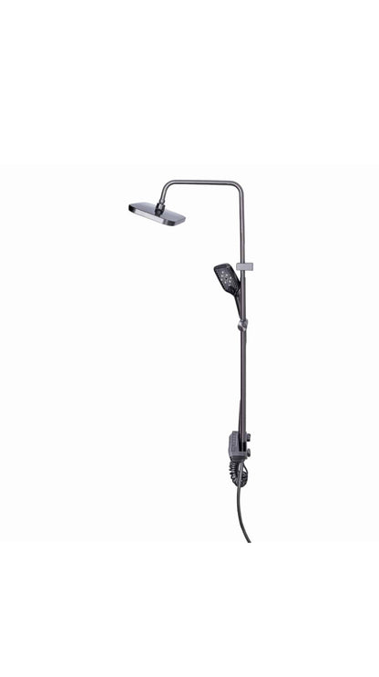 Coloana de dus, cu para fixa si para mobila, 4 functii, otel