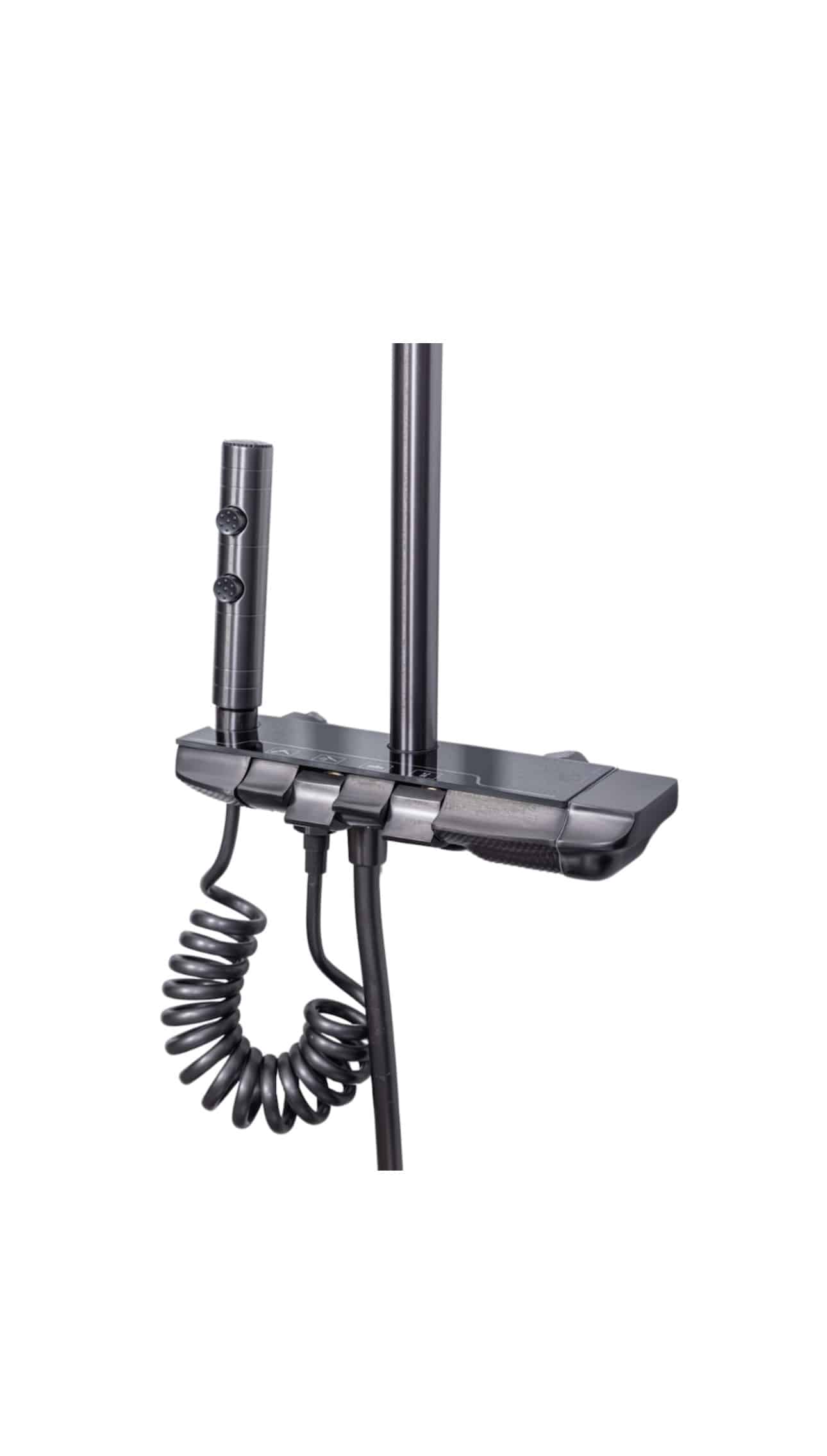 Coloana de dus, cu para fixa si para mobila, 4 functii, otel