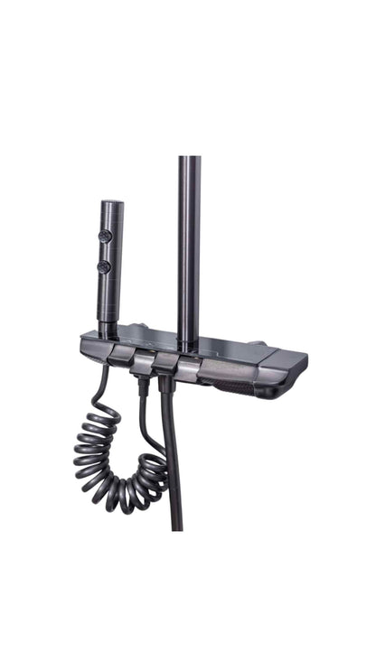 Coloana de dus, cu para fixa si para mobila, 4 functii, otel