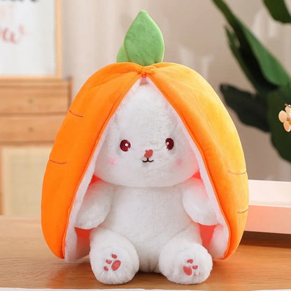 Iepuras din Plus Reversibil Happy Bunny 40 cm