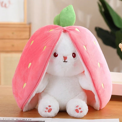 Iepuras din Plus Reversibil Happy Bunny 40 cm