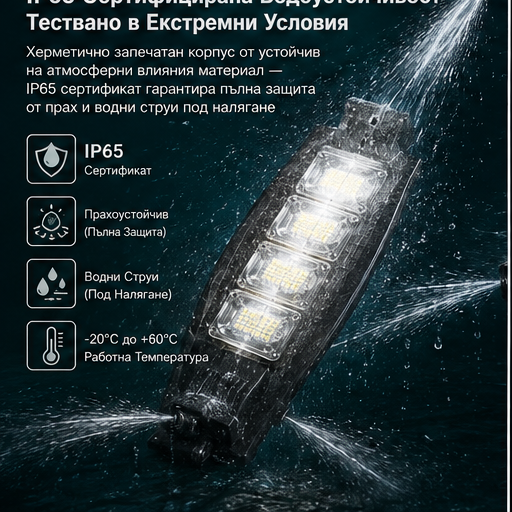 SET 5x Lampa Stradala 1200W, Incarcare Solara