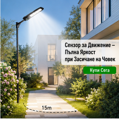 SET 5x Lampa Stradala 1200W, Incarcare Solara