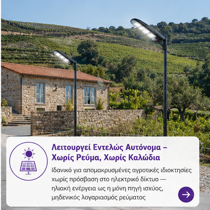 SET 5x Lampa Stradala 1200W, Incarcare Solara