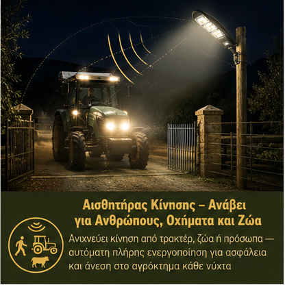 SET 5x Lampa Stradala 1200W, Incarcare Solara