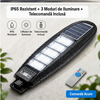 SET 5x Lampa Stradala 1200W, Incarcare Solara