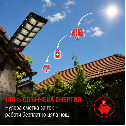 Lampa solară stradală 3000W  70 CM W789B-6