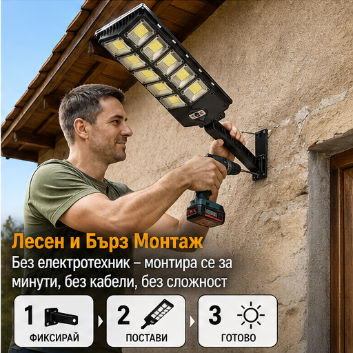 Lampa solară stradală 3000W  70 CM W789B-6