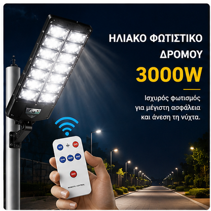 Lampa solară stradală 3000W  70 CM W789B-6