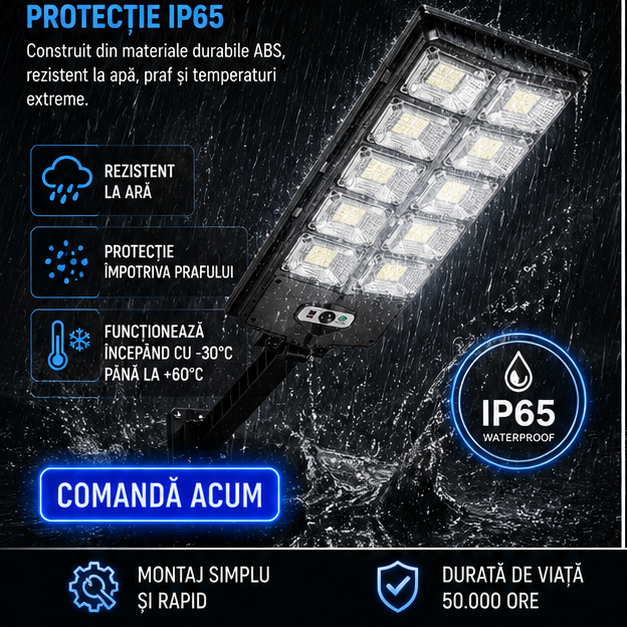 Lampa solară stradală 3000W  70 CM W789B-6