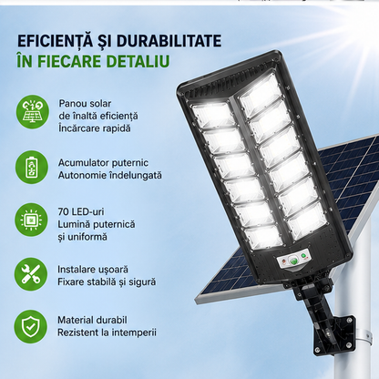 Lampa solară stradală 3000W  70 CM W789B-6