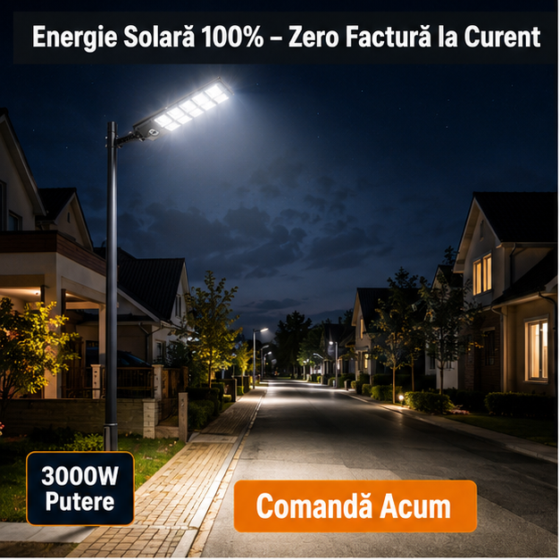 Lampa solară stradală 3000W  70 CM W789B-6