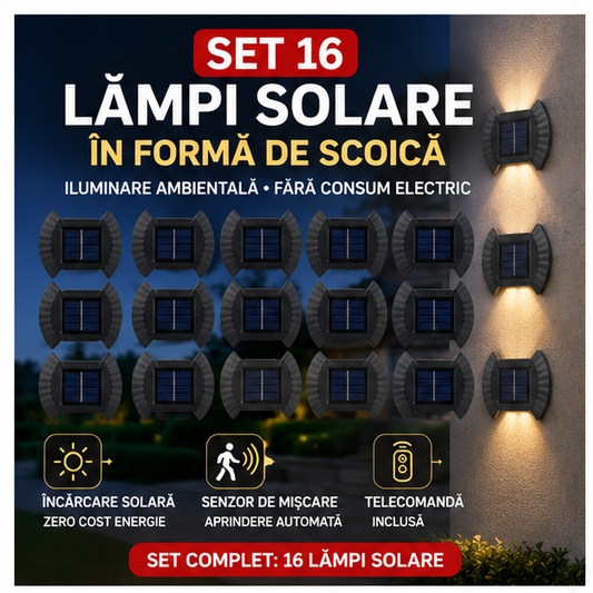 SET 16 LAMPI SOLARE IN FORMA DE SCOICA