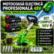 Motocoasa electrica, cu 2x acumulator 48V, 4000 mAh, 18000 RPM